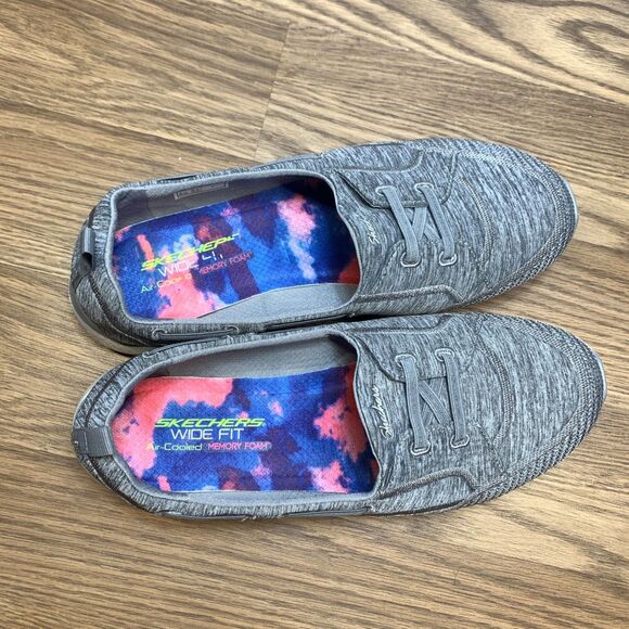 Skechers Microburst Topnotch Shoes Womens 11 Gray  Memory Foam Comfort Slip On - Picture 9 of 9